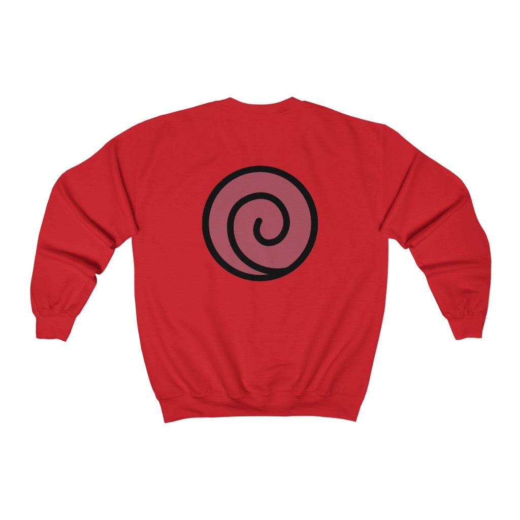Uzumaki Crest Naruto Anime Crewneck Sweatshirt (Front & Back Design)