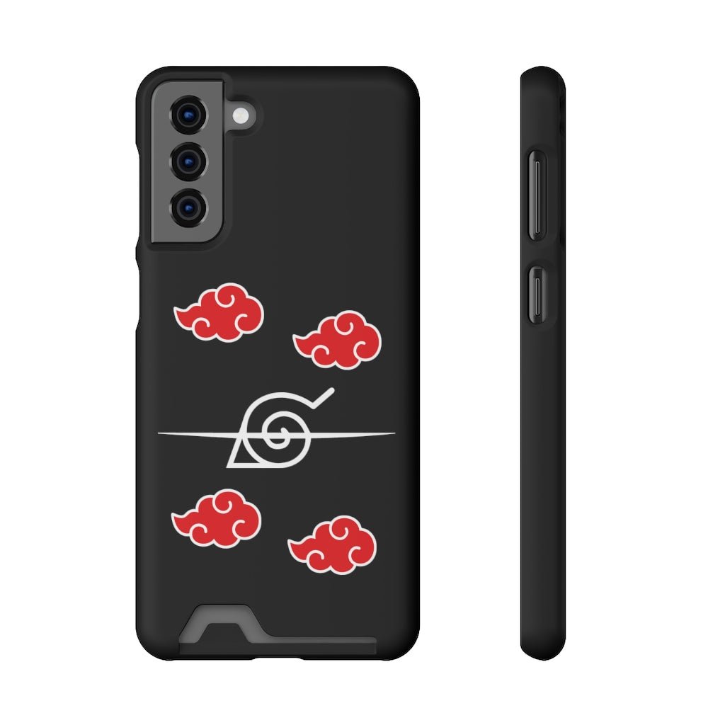 Akatsuki Anti Leaf Village Phone Case With Card Holder - One Punch Fits