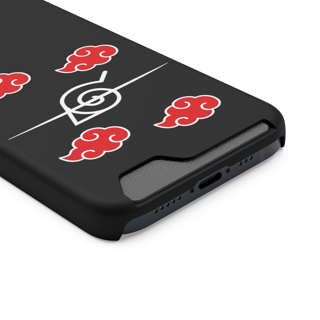 Akatsuki Anti Leaf Village Phone Case With Card Holder - One Punch Fits