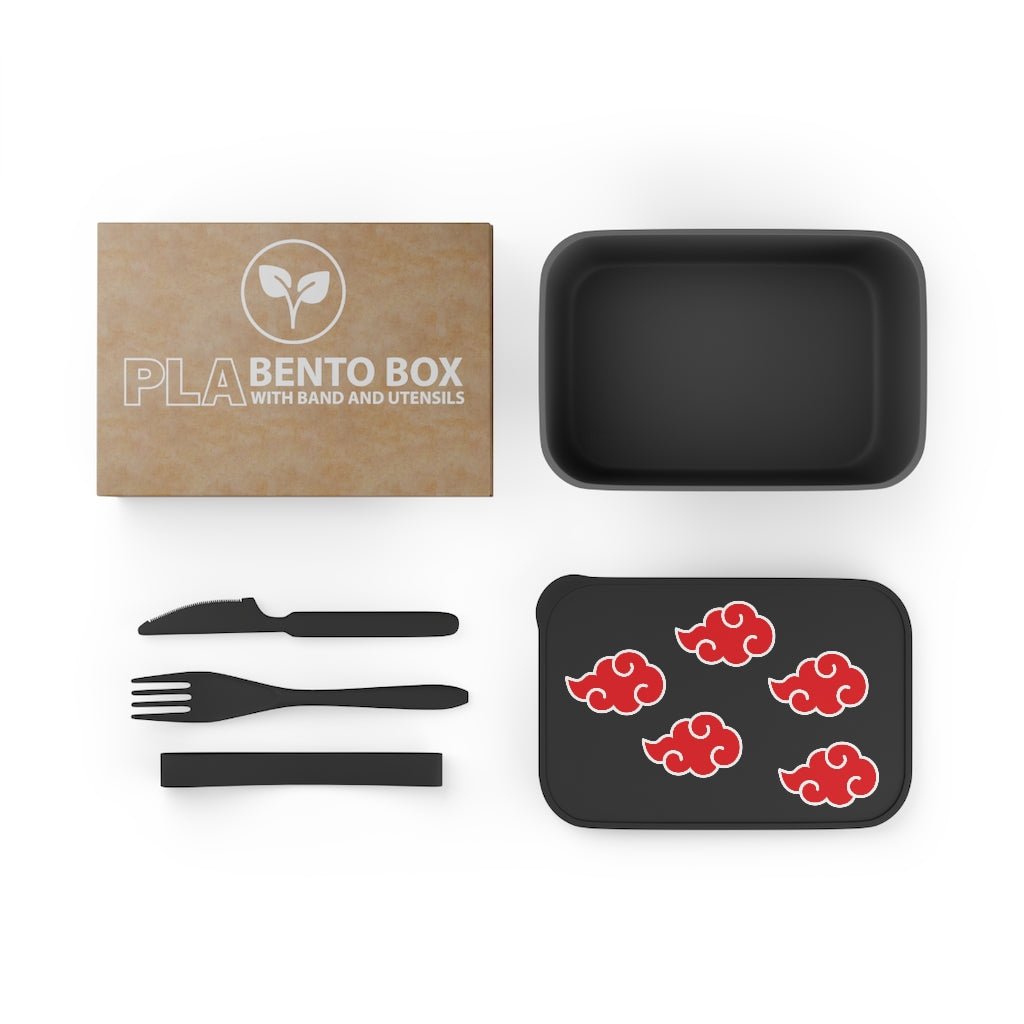 Akatsuki Bento Box with Band and Utensils - One Punch Fits