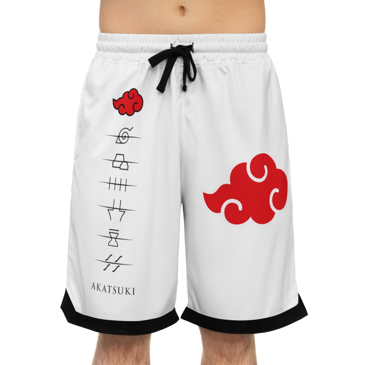 Akatsuki Cloud Naruto Anime Athletic Shorts w/Pockets - One Punch Fits