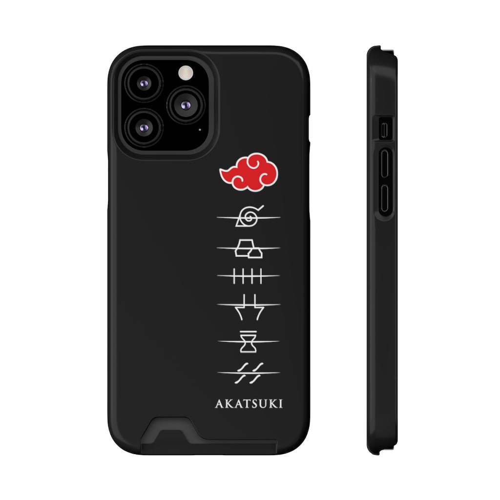 Akatsuki Phone Case With Card Holder - One Punch Fits