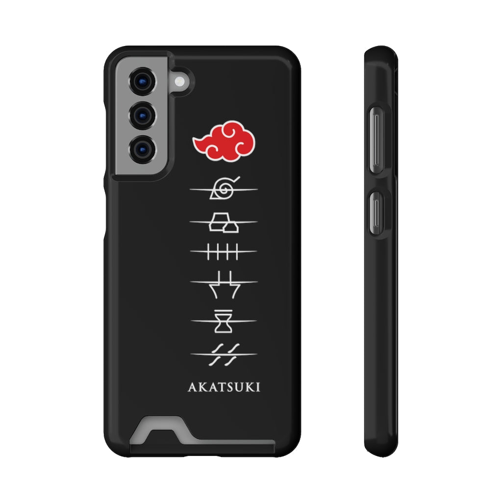 Akatsuki Phone Case With Card Holder - One Punch Fits