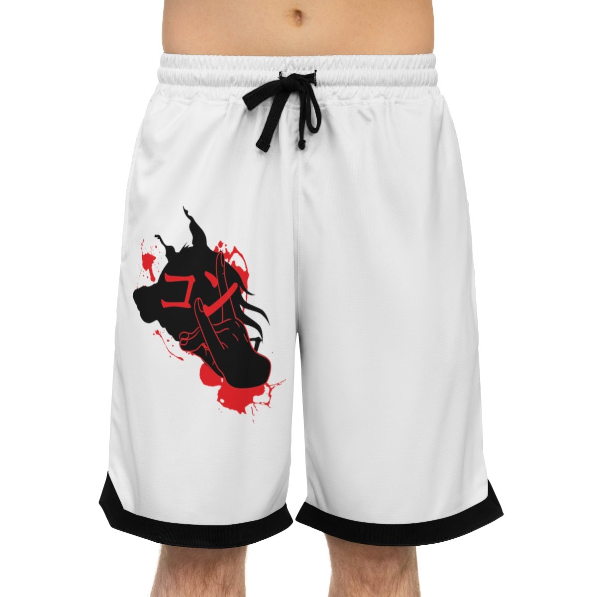 Aki Hayakawa KON Devil Fox Hand Symbol Anime Athletic Shorts w/Pockets - One Punch Fits