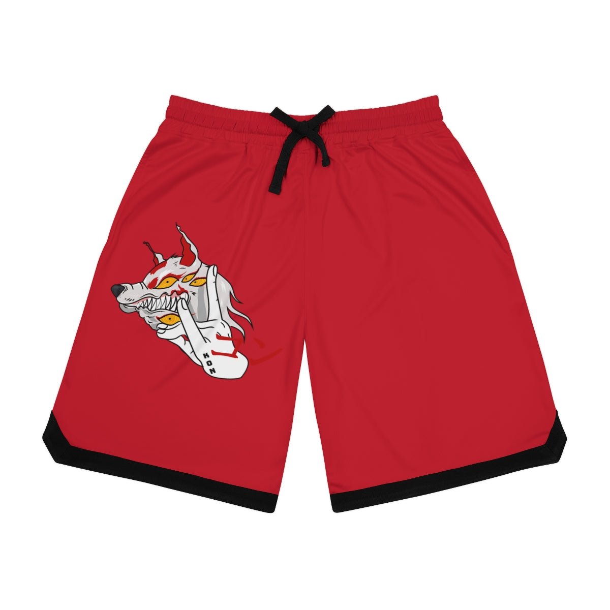 Aki Hayakawa KON Devil Fox Hand Symbol Anime Athletic Shorts w/Pockets - One Punch Fits