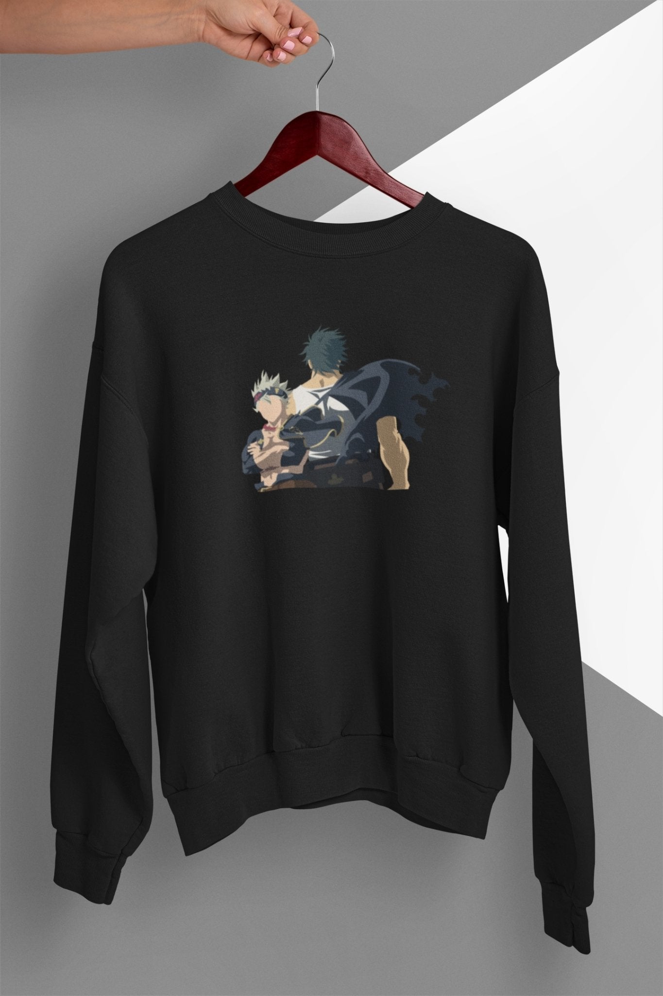 Asta and Yami Black Clover Anime Crewneck Sweatshirt - One Punch Fits