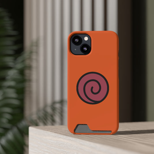 Uzumaki Phone Case With Card Holder - One Punch Fits