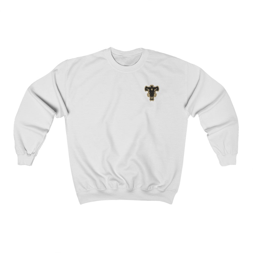 Black Bulls Logo Black Clover Anime Crewneck Sweatshirt - One Punch Fits