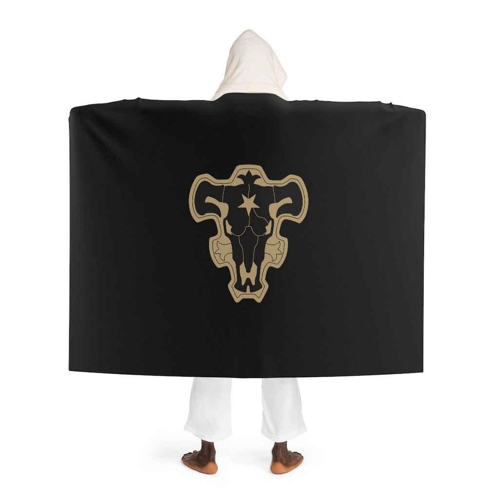 Black Bulls Sherpa Fleece Hooded Blanket - One Punch Fits