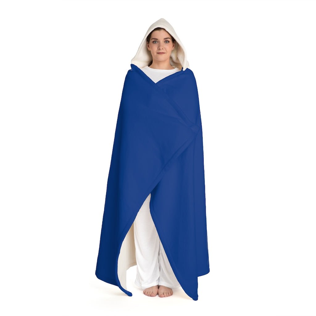 Blue Rose Sherpa Fleece Hooded Blanket - One Punch Fits
