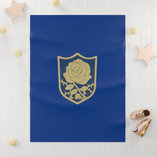 Blue Rose Soft Fleece Baby Blanket - One Punch Fits