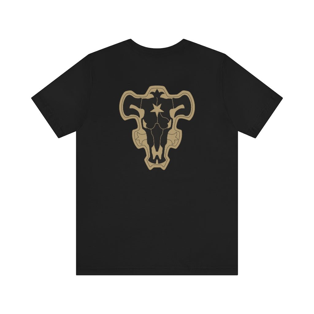 Bulls Black Logo Black Clover Anime Shirt (Front & Back Design) - One Punch Fits