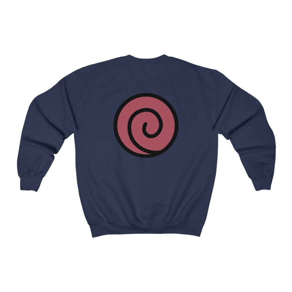 Uzumaki Crest Naruto Anime Crewneck Sweatshirt (Front & Back Design)