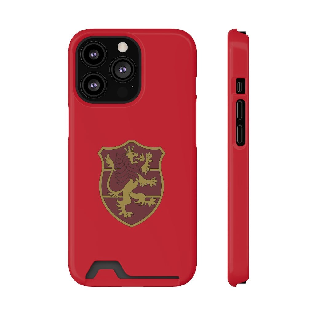 Crimson Lions Phone Case With Card Holder - One Punch Fits