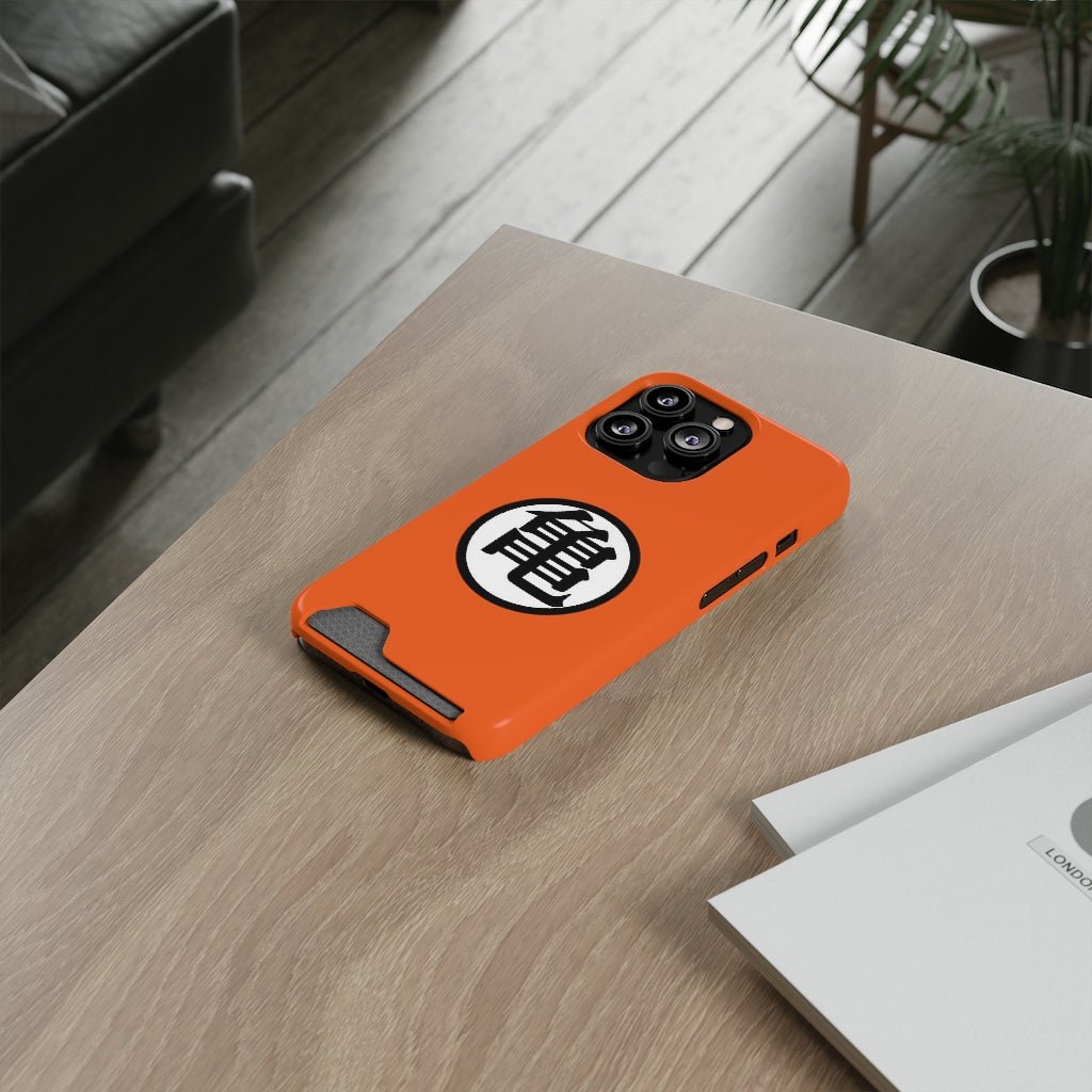 Dragon Ball Kanji Phone Case With Card Holder - One Punch Fits