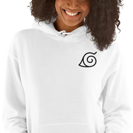 Embroidered Hidden Leaf Village Logo Naruto Anime Embroidered Hoodie - One Punch Fits