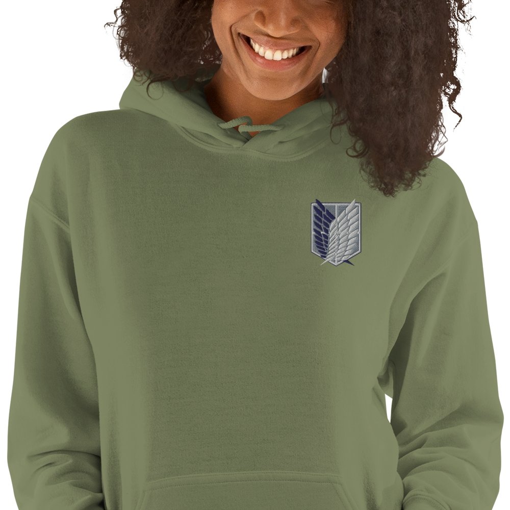 Embroidered Scout Regiment Logo Attack on Titan Anime Embroidered Hoodie - One Punch Fits