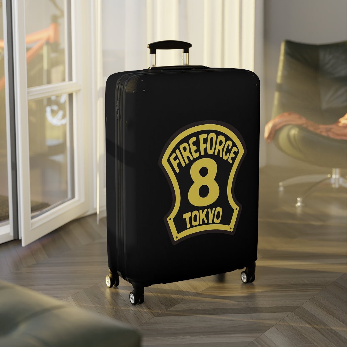 Fire Force Company 8 Symbol Anime Suitcase Luggage Cover - One Punch Fits