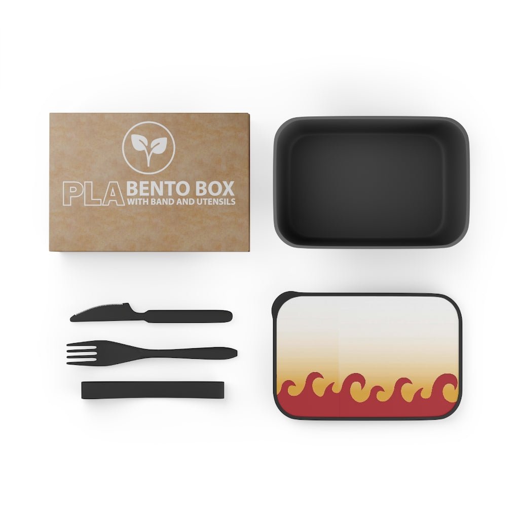 Flame Hashira Bento Box with Band and Utensils - One Punch Fits