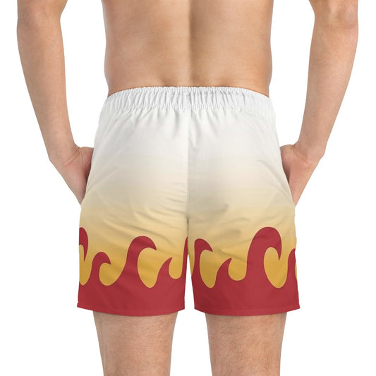 Flame Hashira Demon Slayer Anime Swimsuit Trunks - One Punch Fits