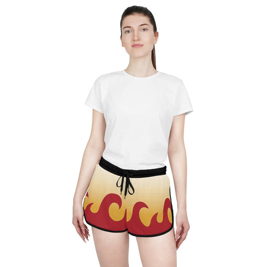 Flame Hashira Demon Slayer Anime Women's Relaxed Shorts - One Punch Fits