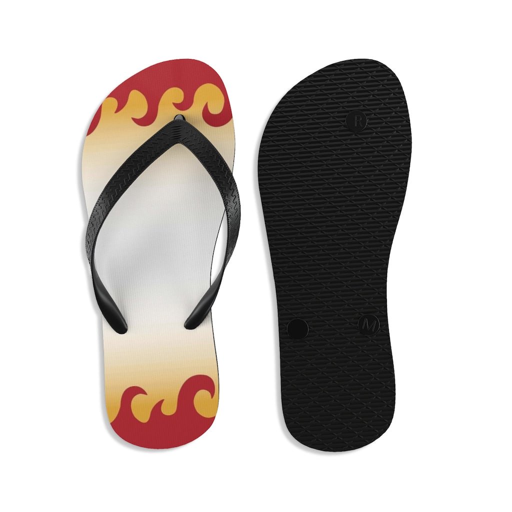 Flame Hashira Flip Flops - One Punch Fits