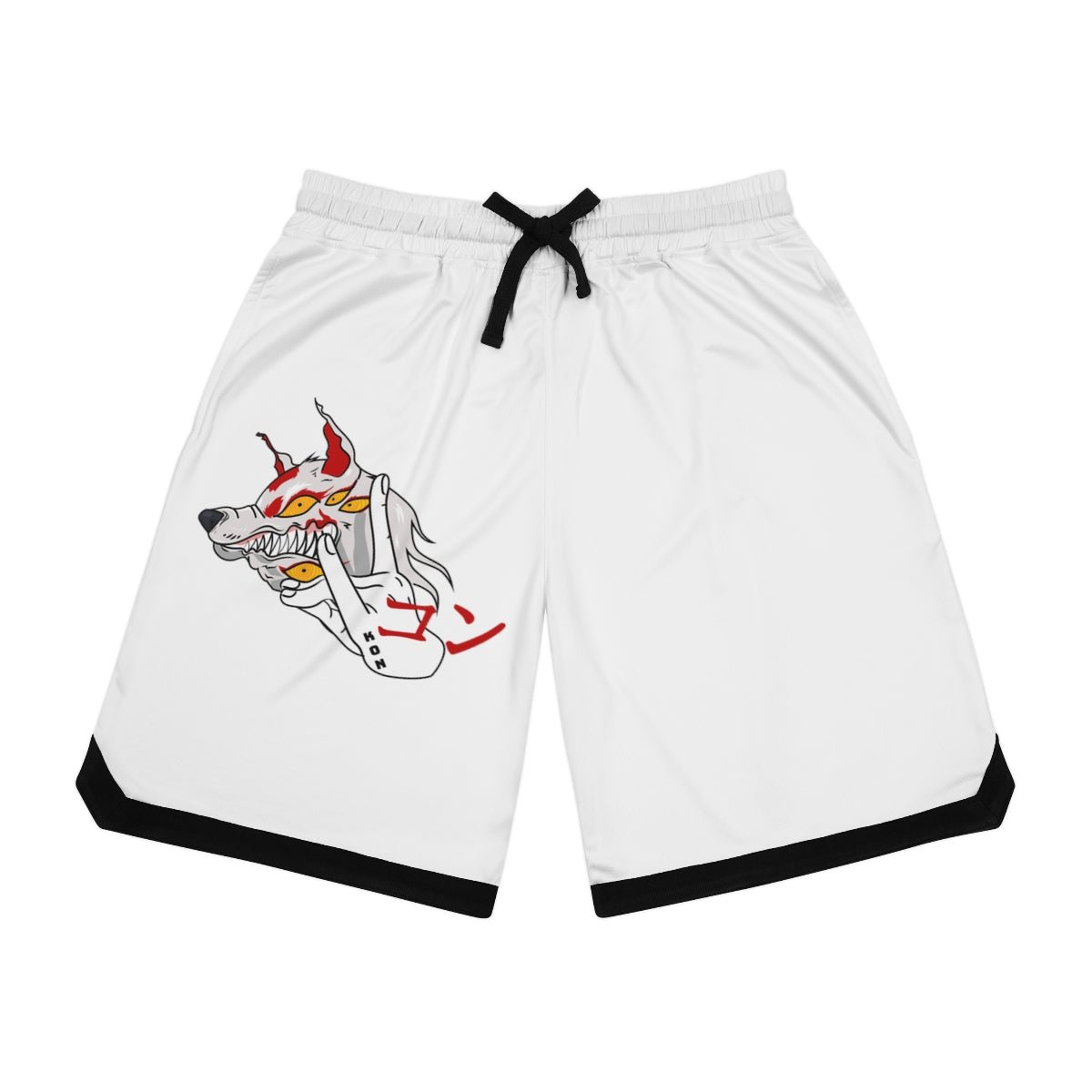 Fox Devil KON Chainsaw Man Anime Athletic Shorts w/Pockets - One Punch Fits