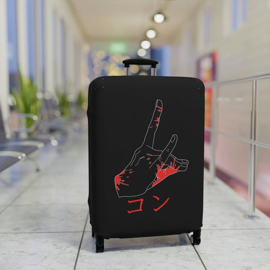 Fox Devil KON Hand Symbol Chainsaw Man Anime Suitcase Luggage Cover - One Punch Fits
