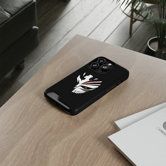 Ichigo Hollow Mask Bleach Phone Case With Card Holder - One Punch Fits