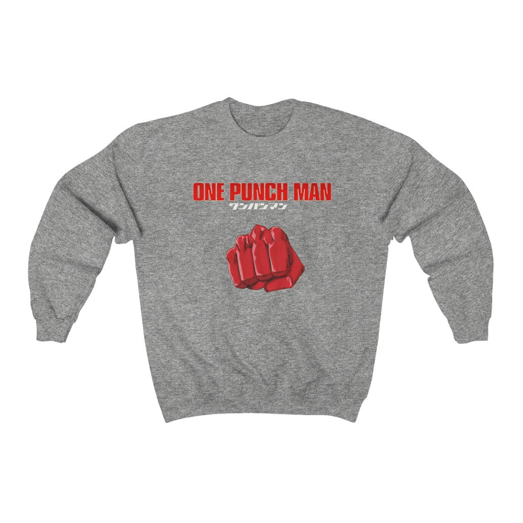 One Punch Man Logo Anime Crewneck Sweatshirt - One Punch Fits