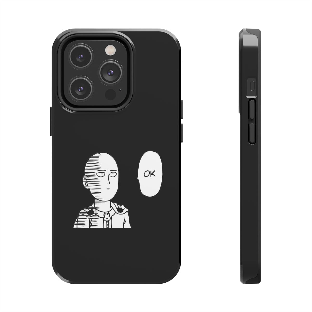 Saitama OK One Punch Man Anime iPhone Case (Series 12, 13, 14) - One Punch Fits