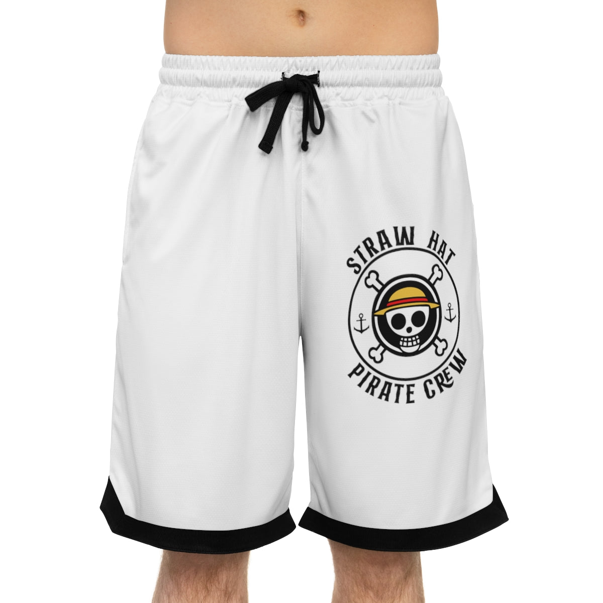 Straw Hats Pirate Crew One Piece Anime Athletic Shorts w/Pockets - One Punch Fits