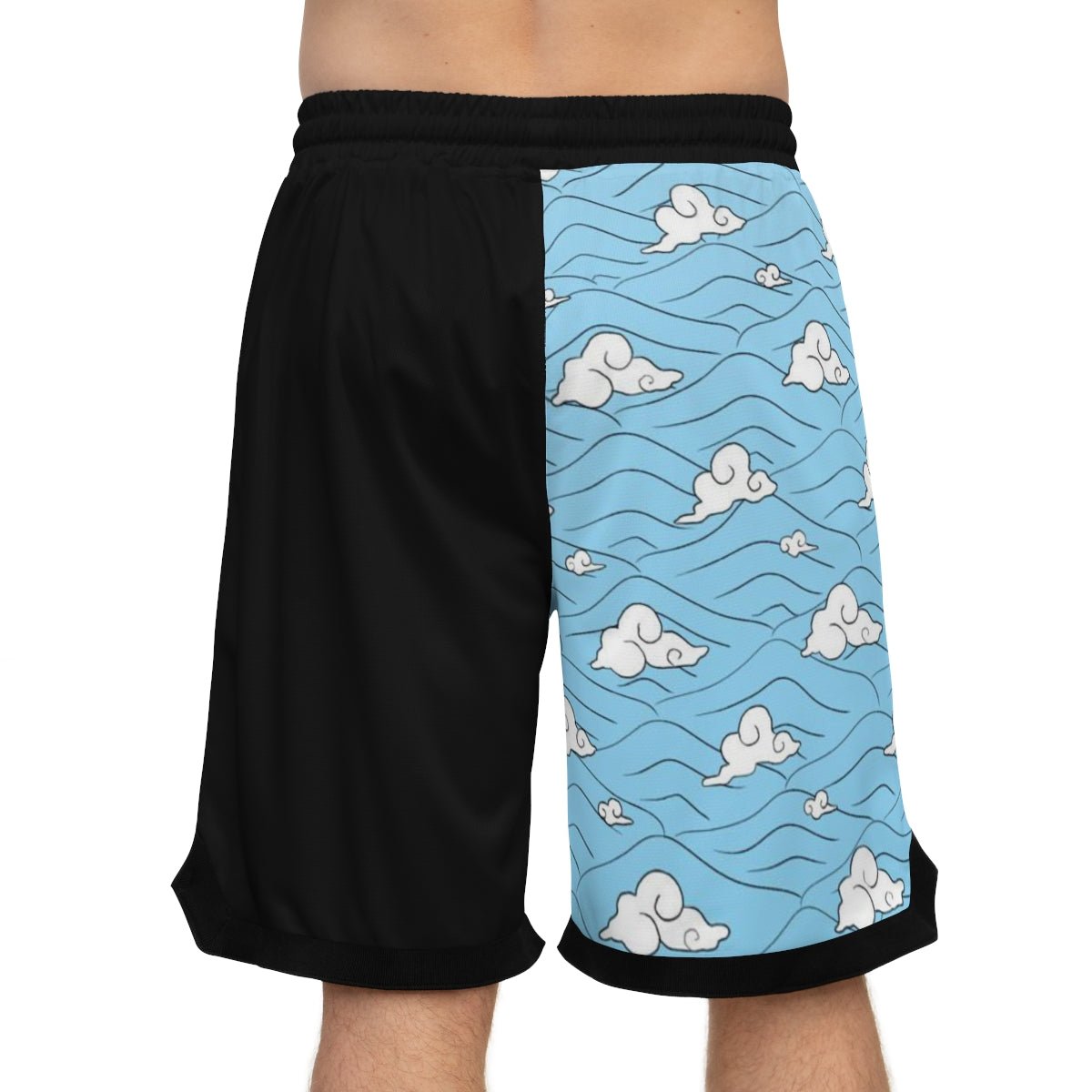 Tanjiro Cloud Demon Slayer Anime Athletic Shorts w/Pockets - One Punch Fits