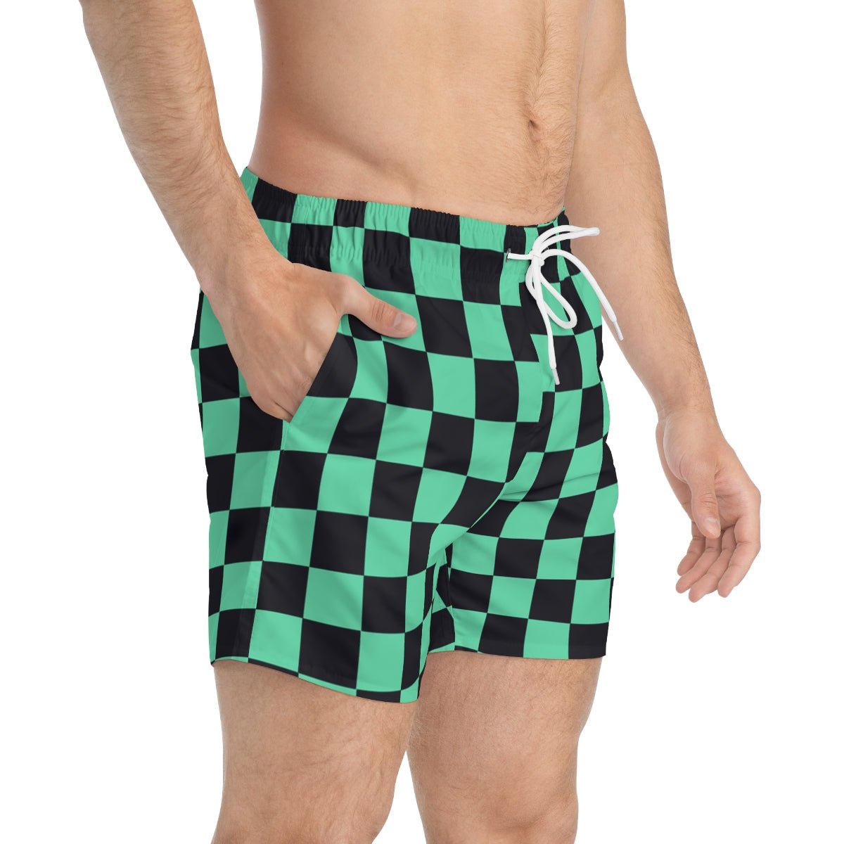 Tanjiro Demon Slayer Anime Swimsuit Trunks - One Punch Fits