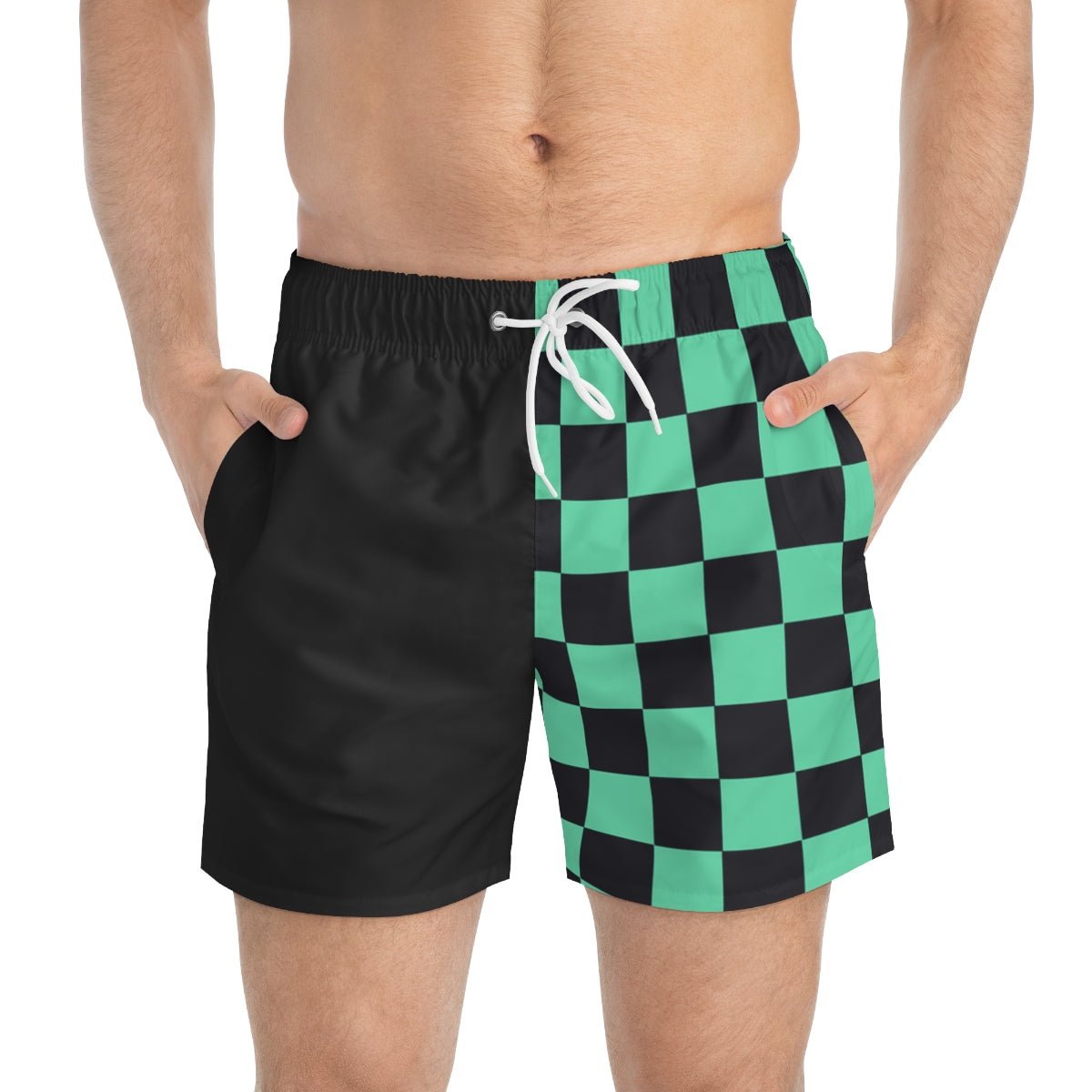 Tanjiro Demon Slayer Anime Swimsuit Trunks - One Punch Fits