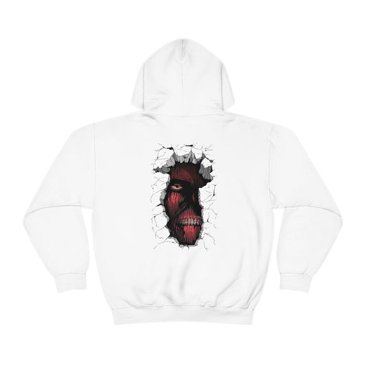 Titan in the Wall Attack on Titan Anime Hoodie (Front & Back Design) - One Punch Fits