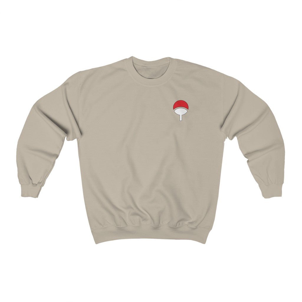 Uchiha Clan Crest Naruto Anime Crewneck Sweatshirt (Front & Back Design) - One Punch Fits