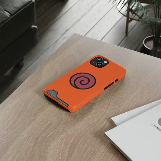 Uzumaki Phone Case With Card Holder - One Punch Fits